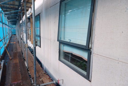 New Versaroc cement board before fire taping of joints_Oct22
