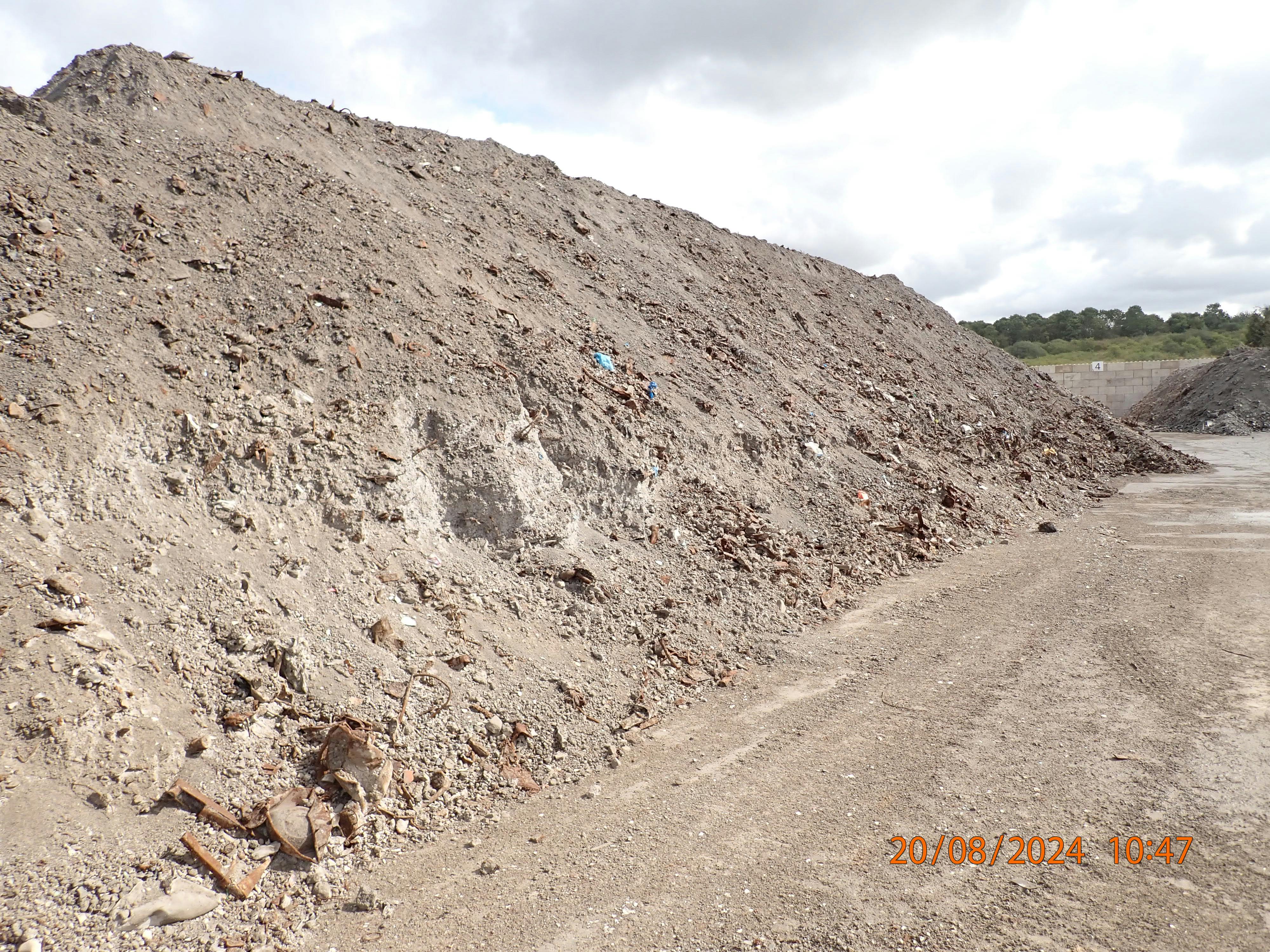 IBA before processing to extract metals.