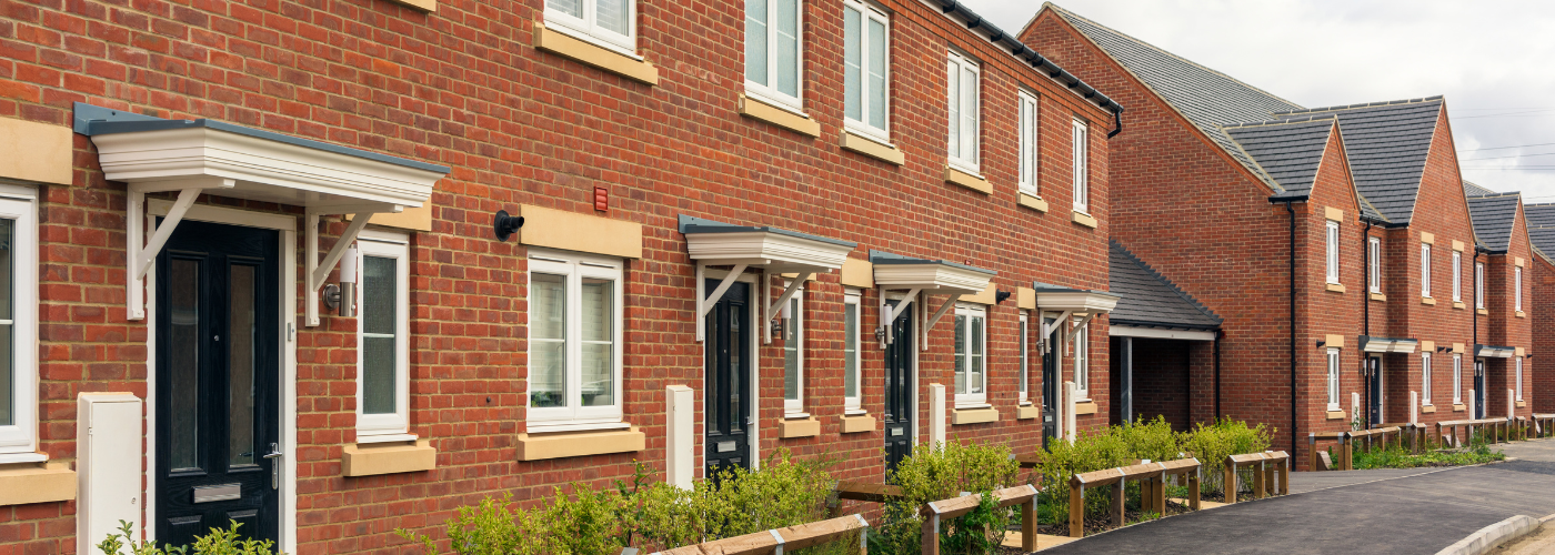 A row of new houses
