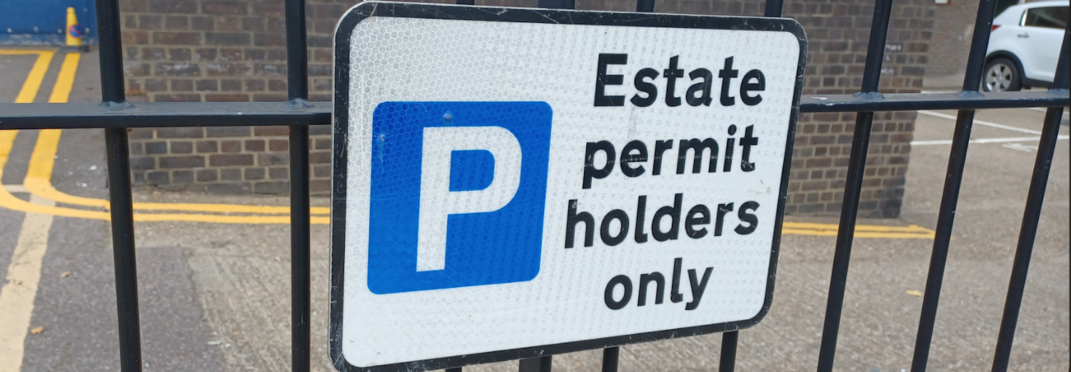 Picture of an Estate Parking Permit Sign