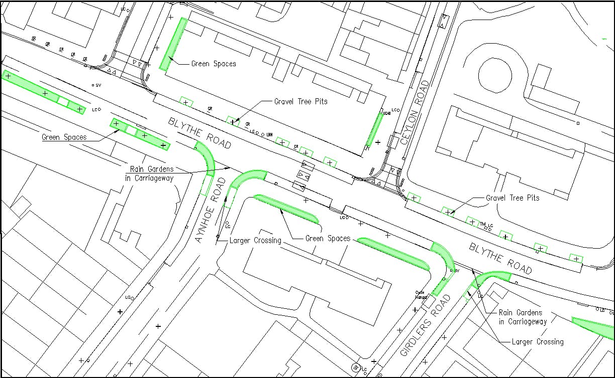 Proposed of design layout on Blythe Road