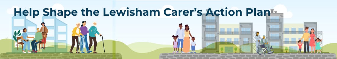 Banner including three images: people doing different creative activities, gardening, painting, coocking