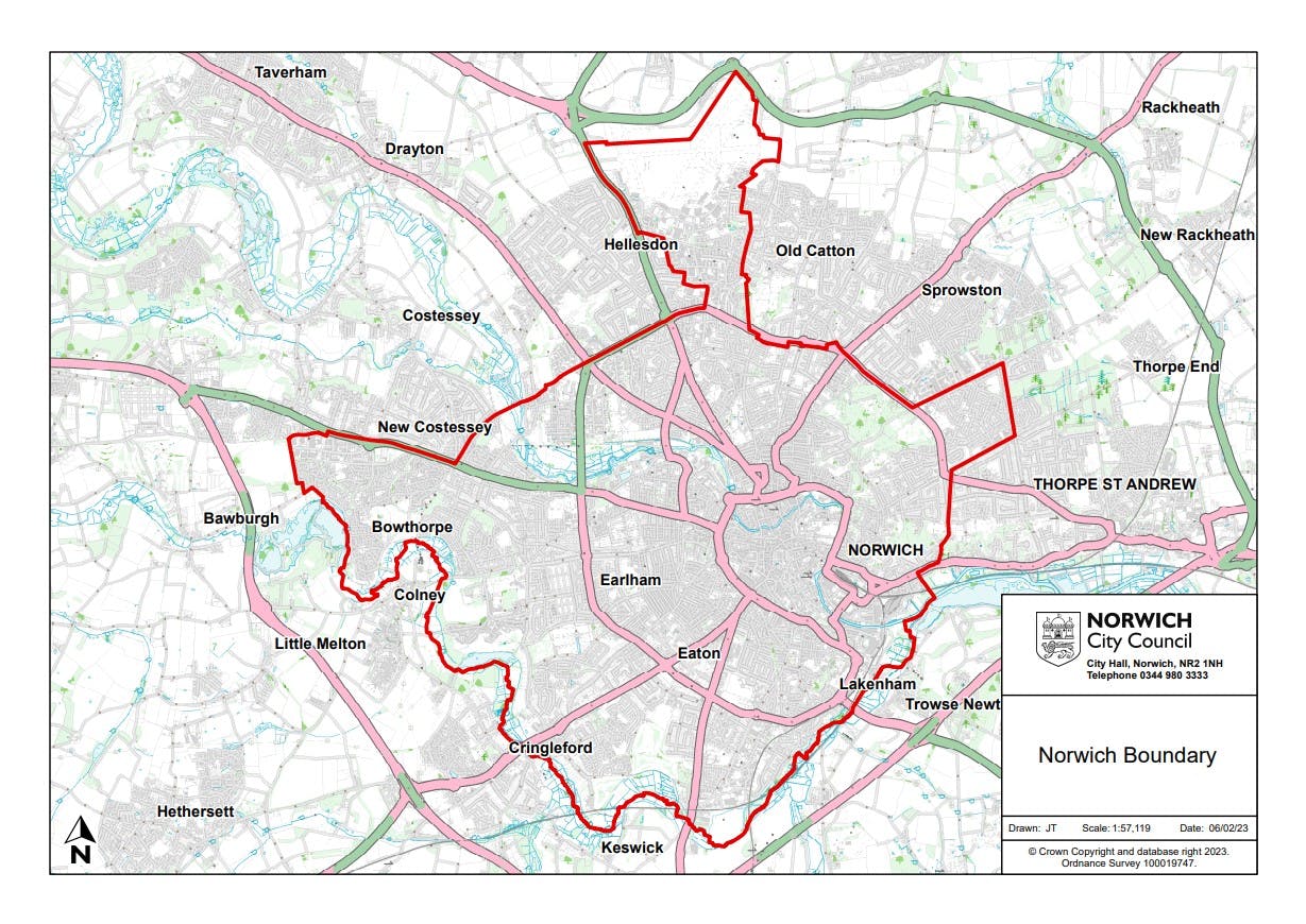 The proposed Public Space Protection Order (PSPO) covers the Norwich city area.