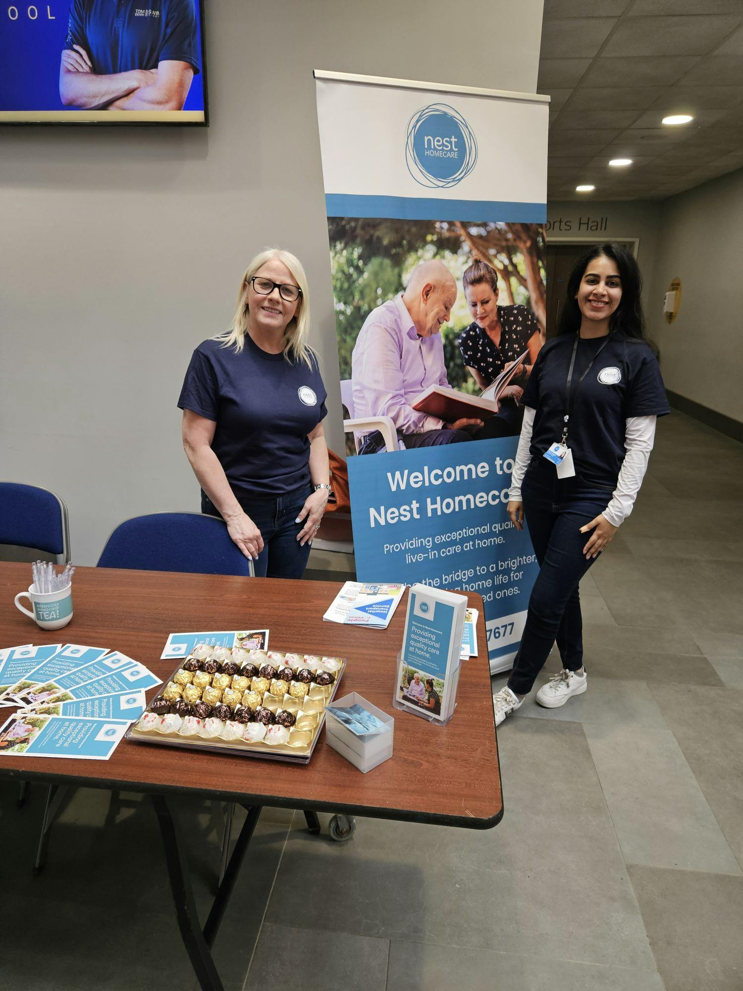 Th team from Nest Homecare who came along to Braywick Leisure Centre to talk about the care they can provide.