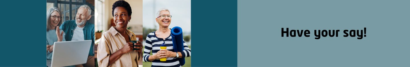 one women with a cup, and man and women together and a women with a yoga mat