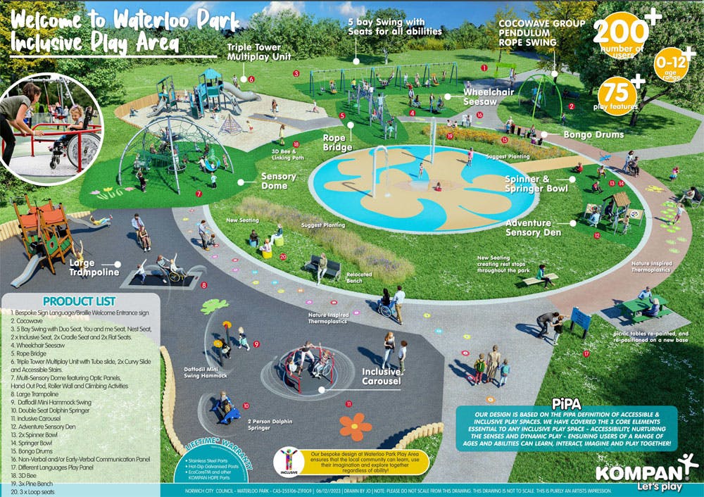The proposed redesign of Waterloo Park playground