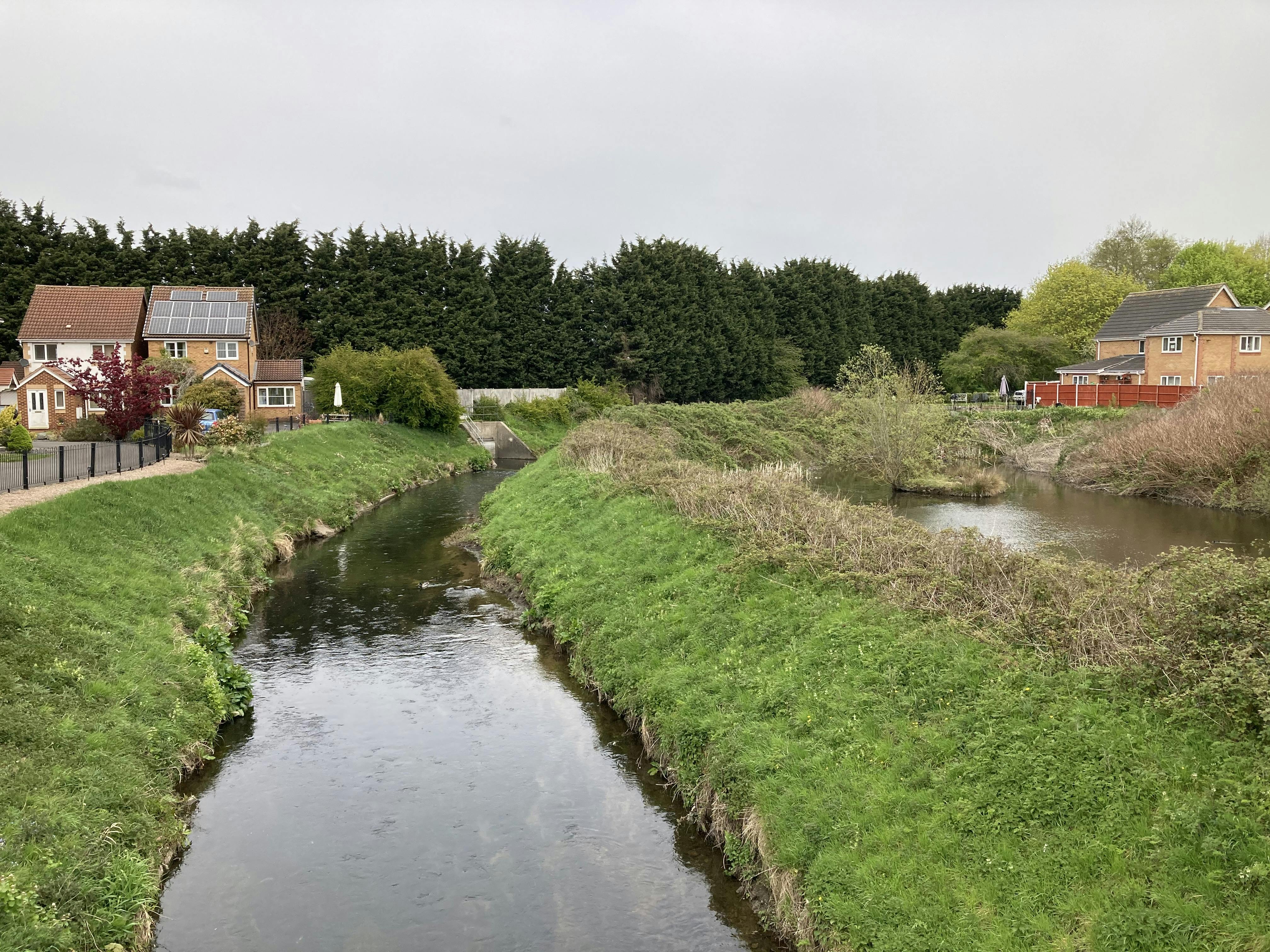 Looking upstream of Meadow Brown Rd Bridge