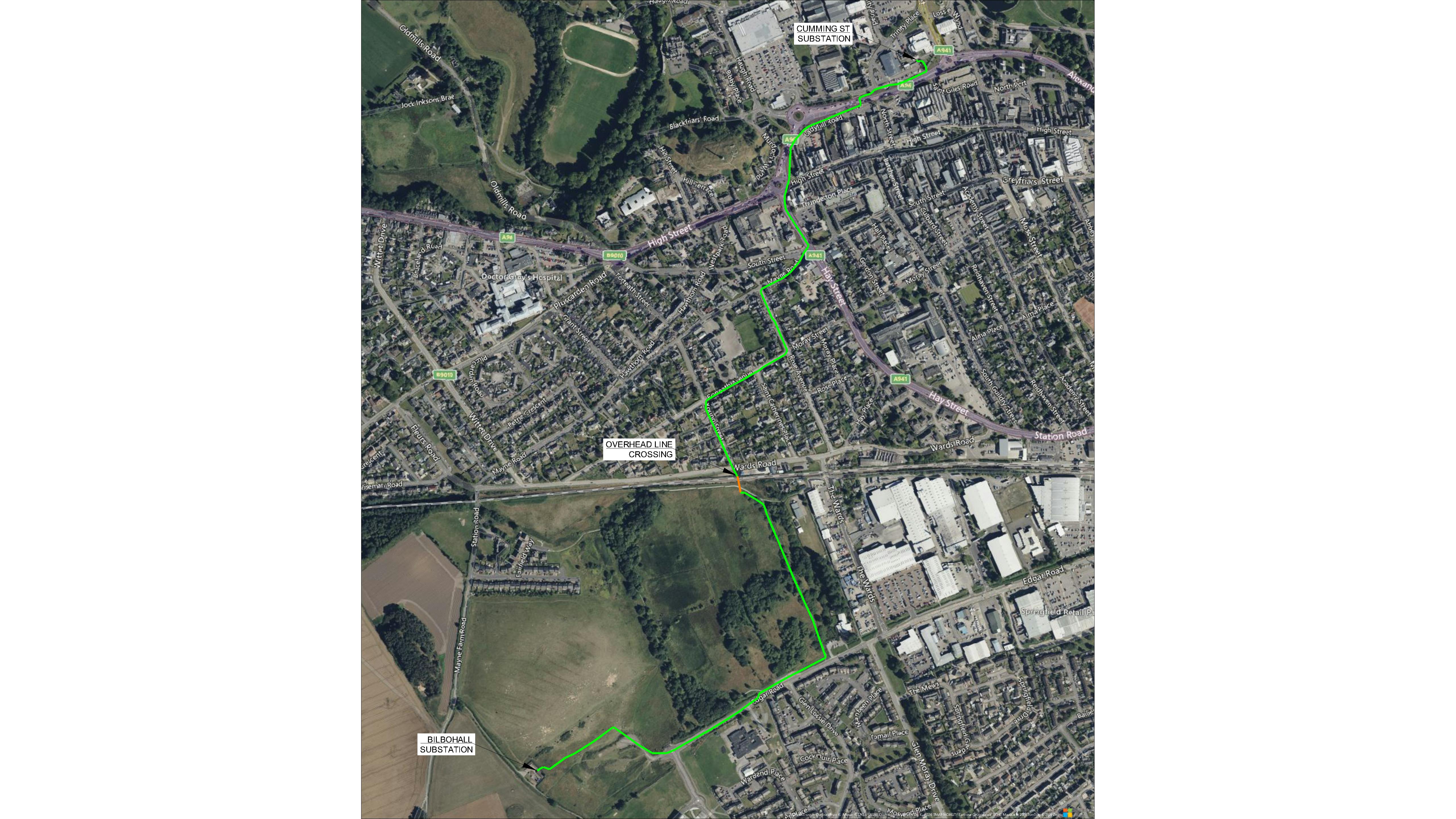 Elgin South Cable Route.png