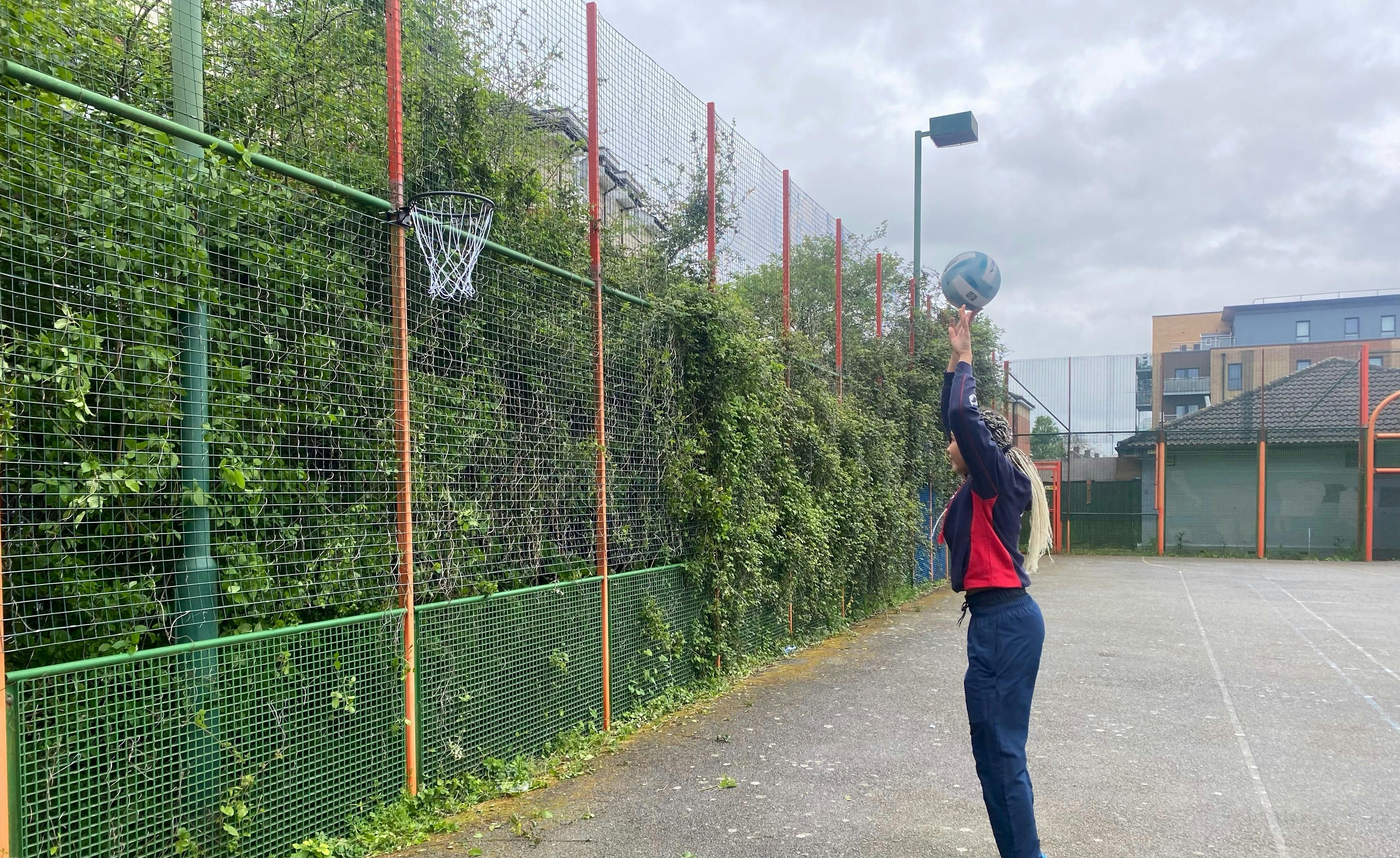 Netball Post installed as a result of World Cafe discussion