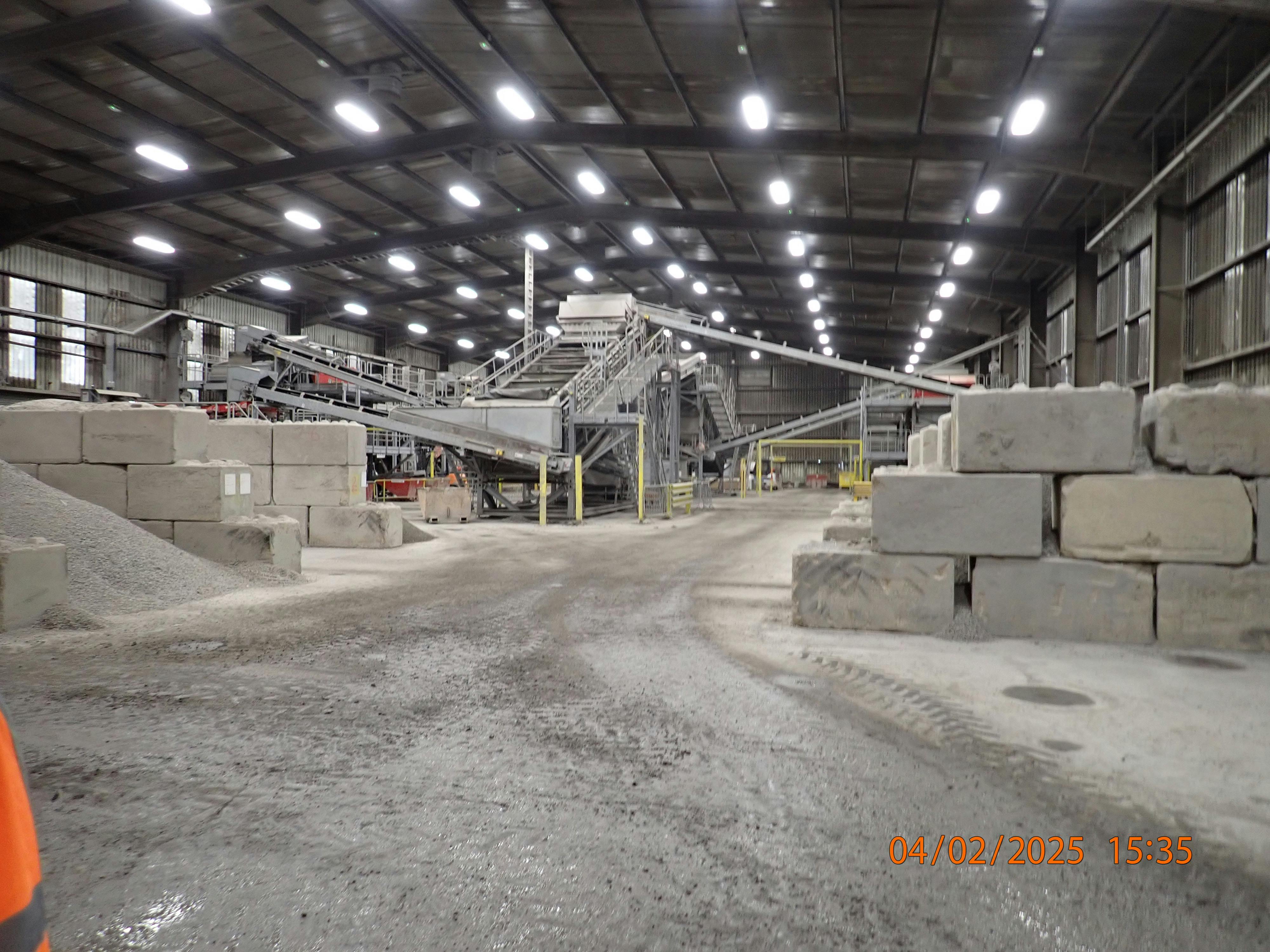 Inside IBA processing building