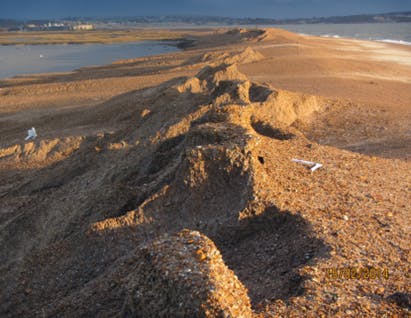 Damage to Hurst Spit by Valentines Day Storm 2014 (Source: New Forest District Council)