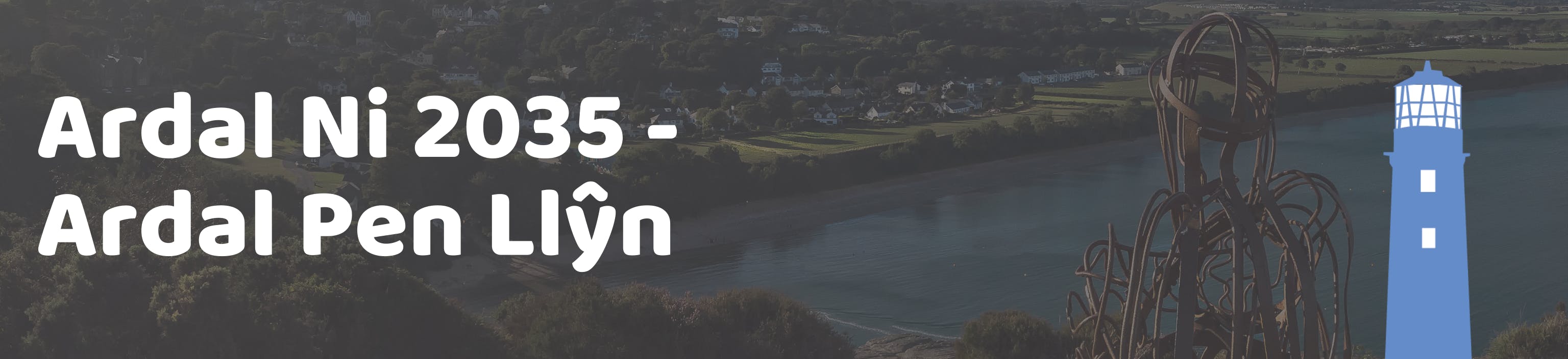Llun o ddyn haearn Llanbedrog
