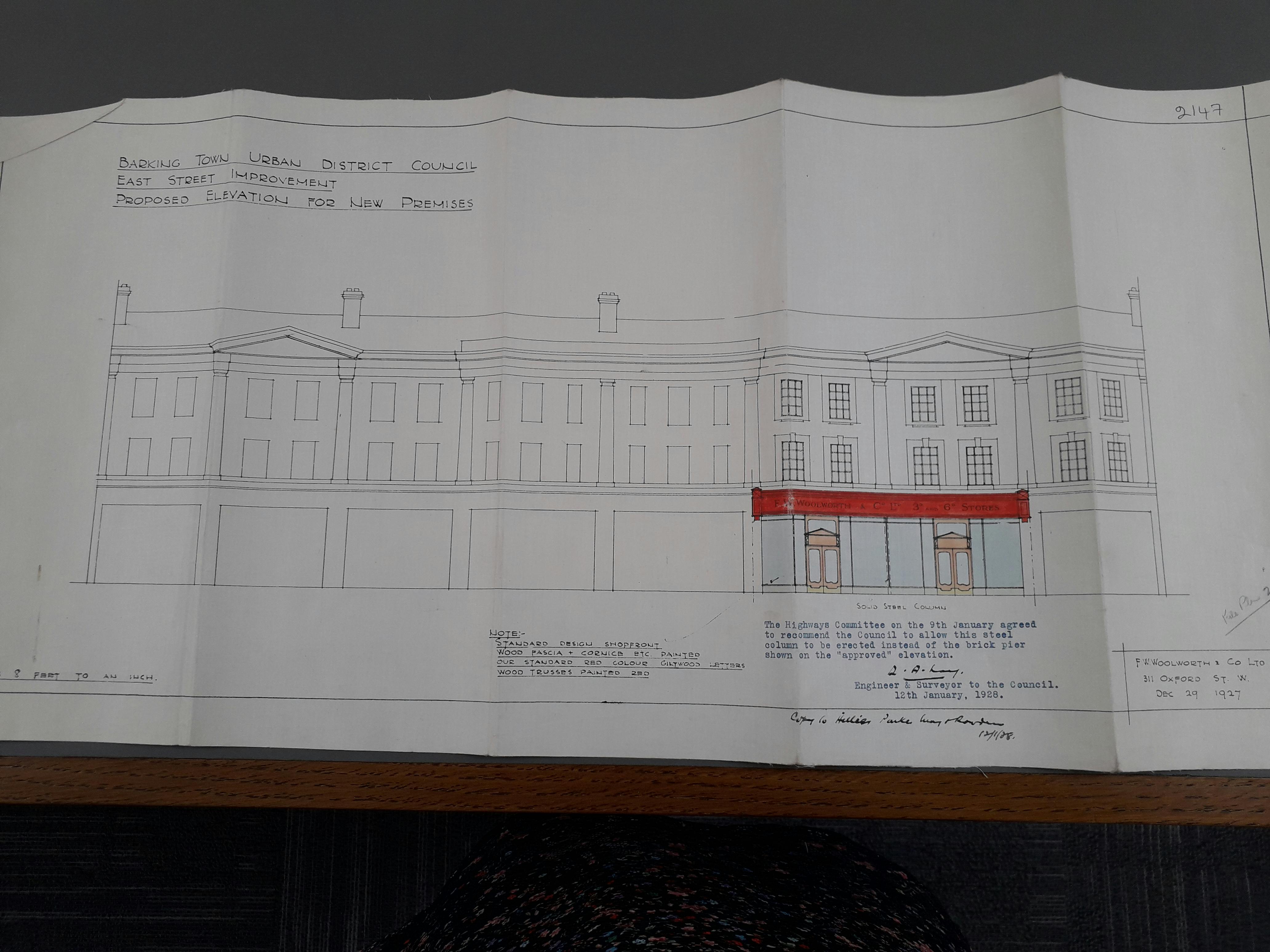 Woolworths Row 13-27 East Street Building Plans from 1927-8