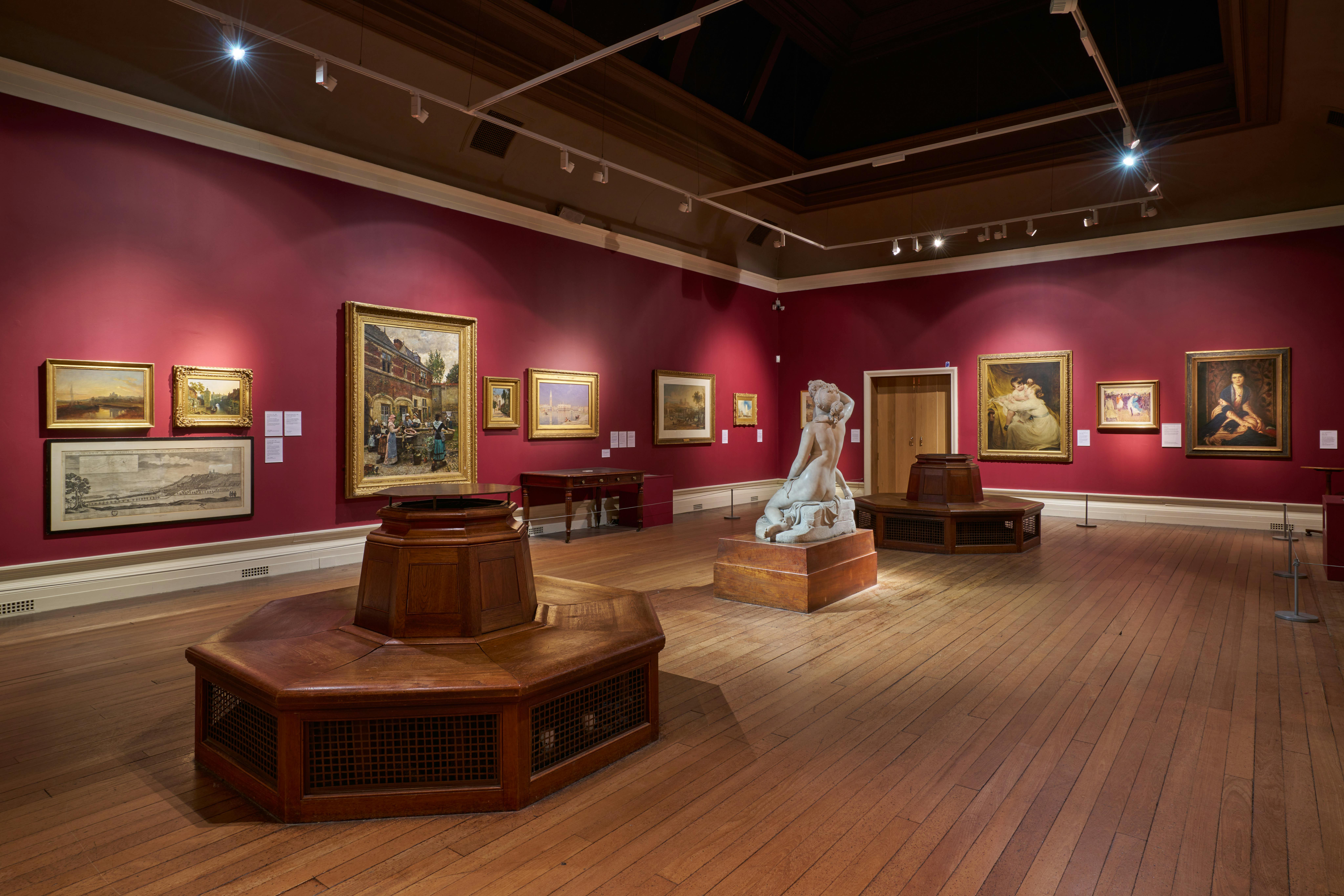 An image of the galleries upstairs
