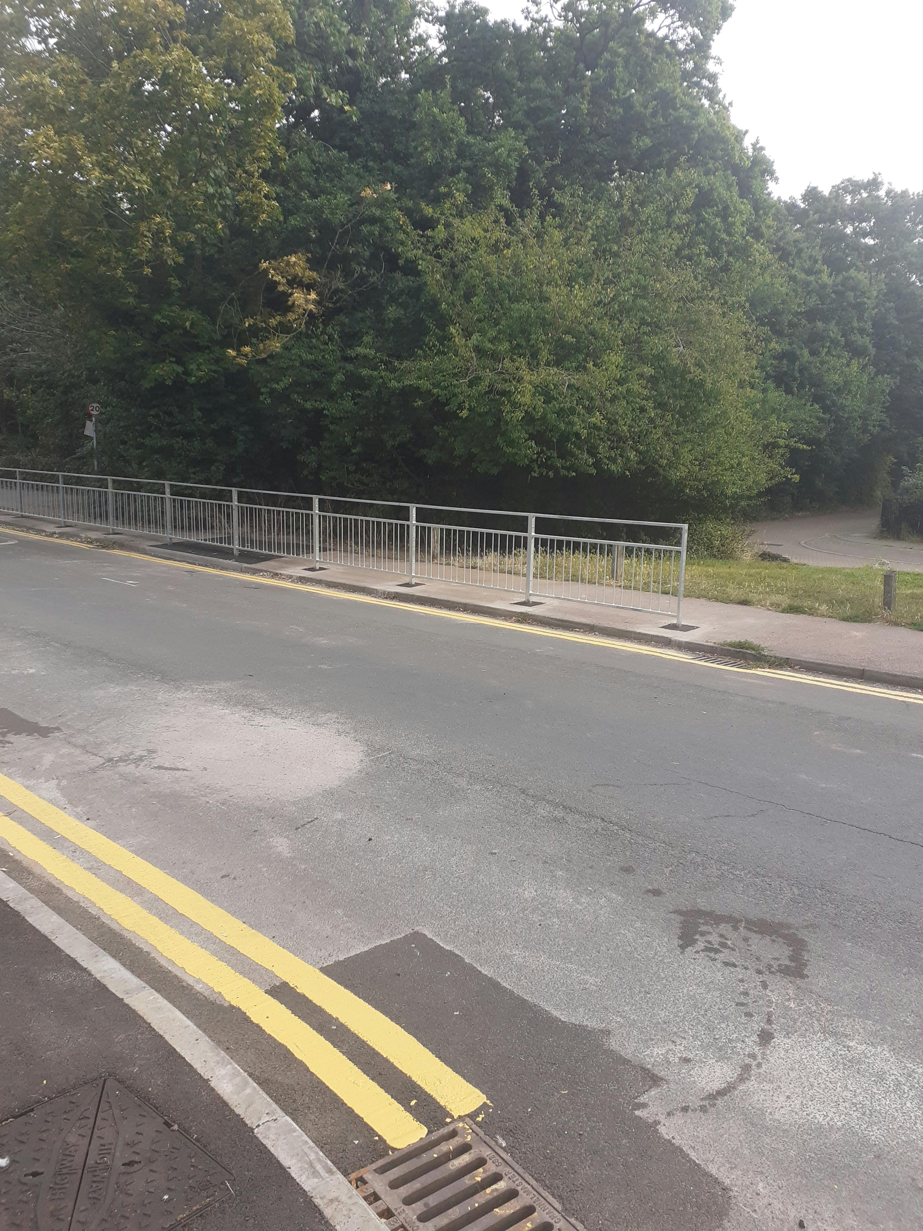 Pedestrian guard railing