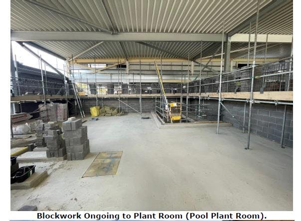 Blockwork Ongoing to Plant Room, June 2025