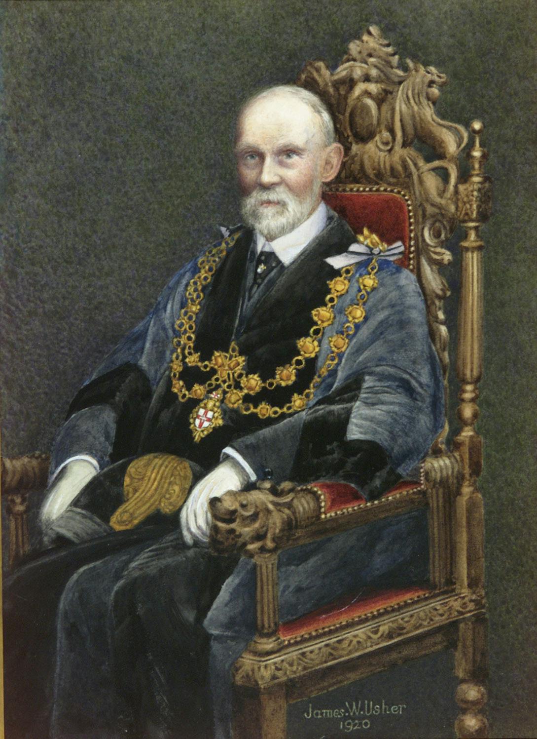 A painting of James Ward Usher