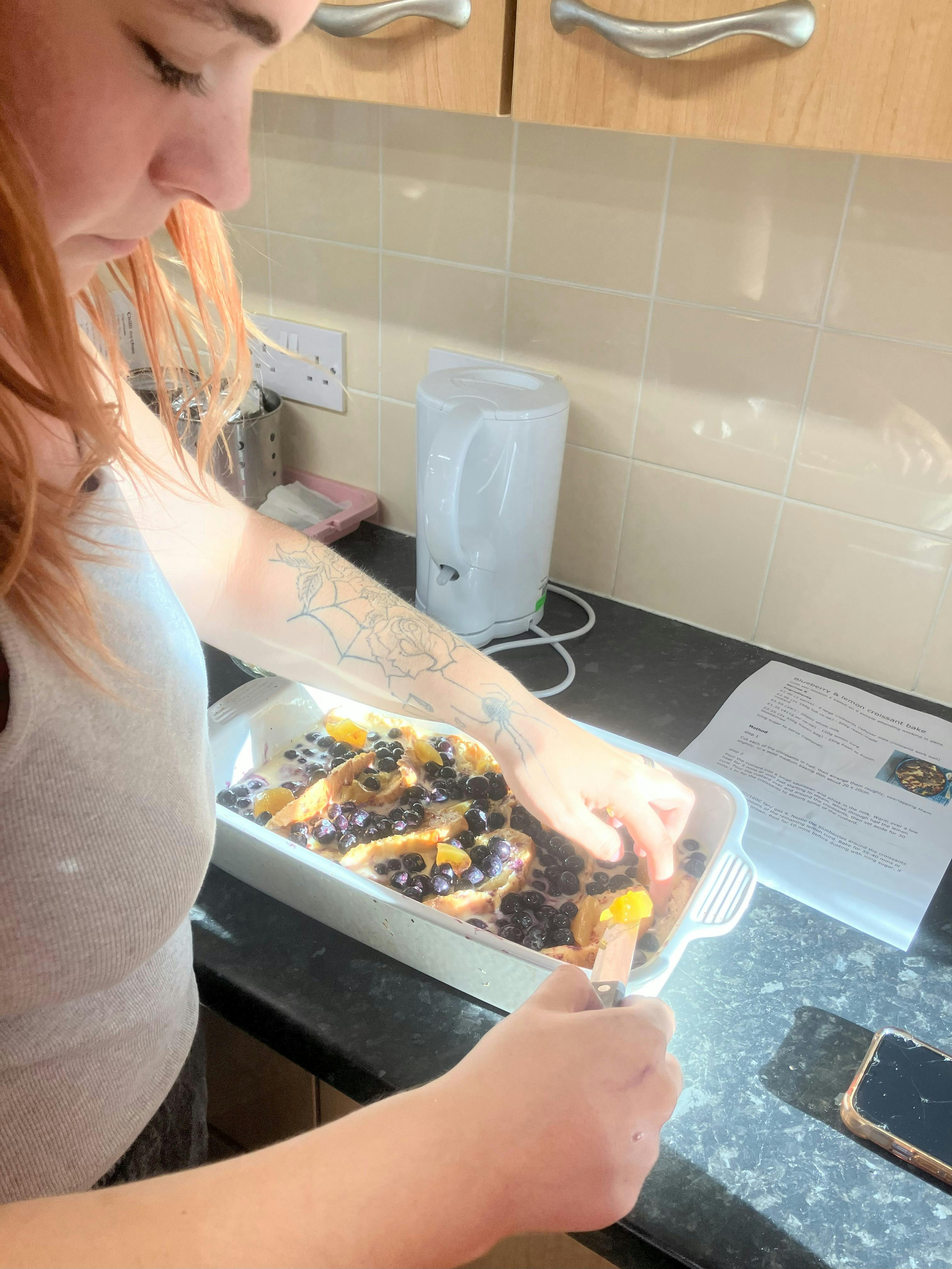 Blueberry & lemon Croissant bake 23.7.25