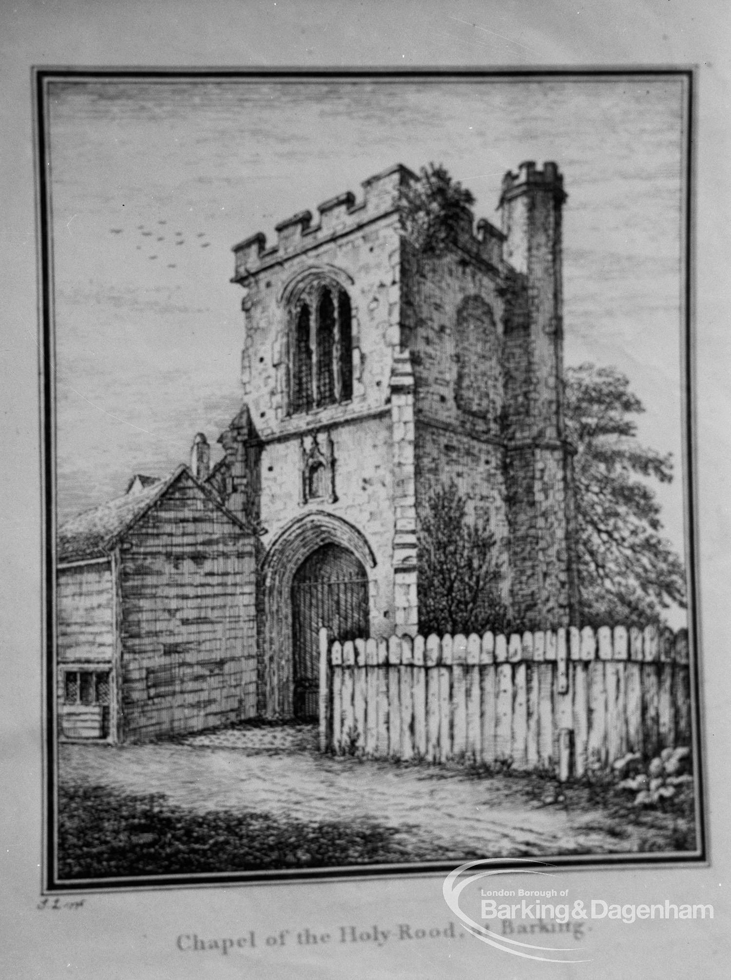 Chapel of the Holy Rood sketch from LBBD Archives