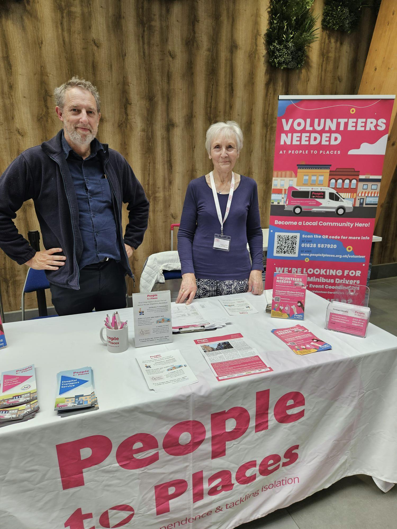 The team from People to Places - a local organisation that can help with transport for those with mobility needs.