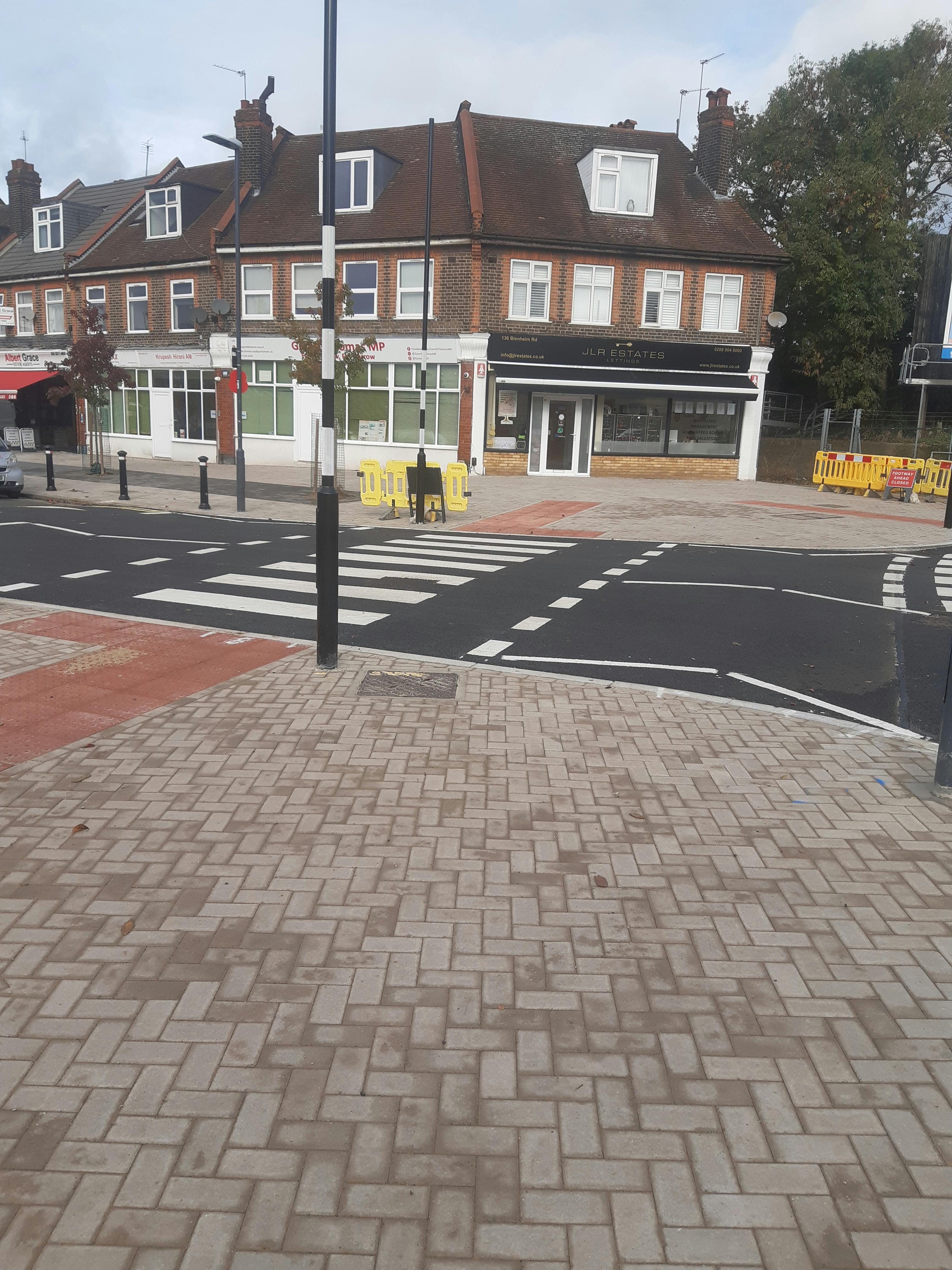 New zebra crossing on Blenheim Road
