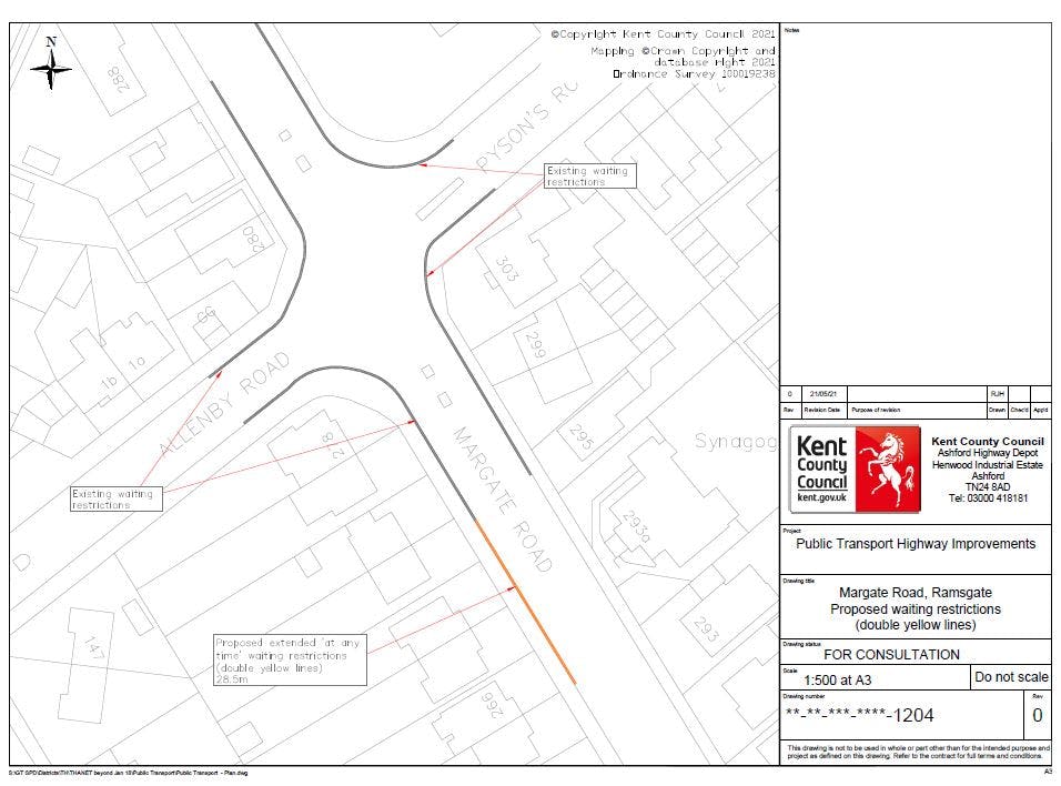 Scheme plan - Margate Road