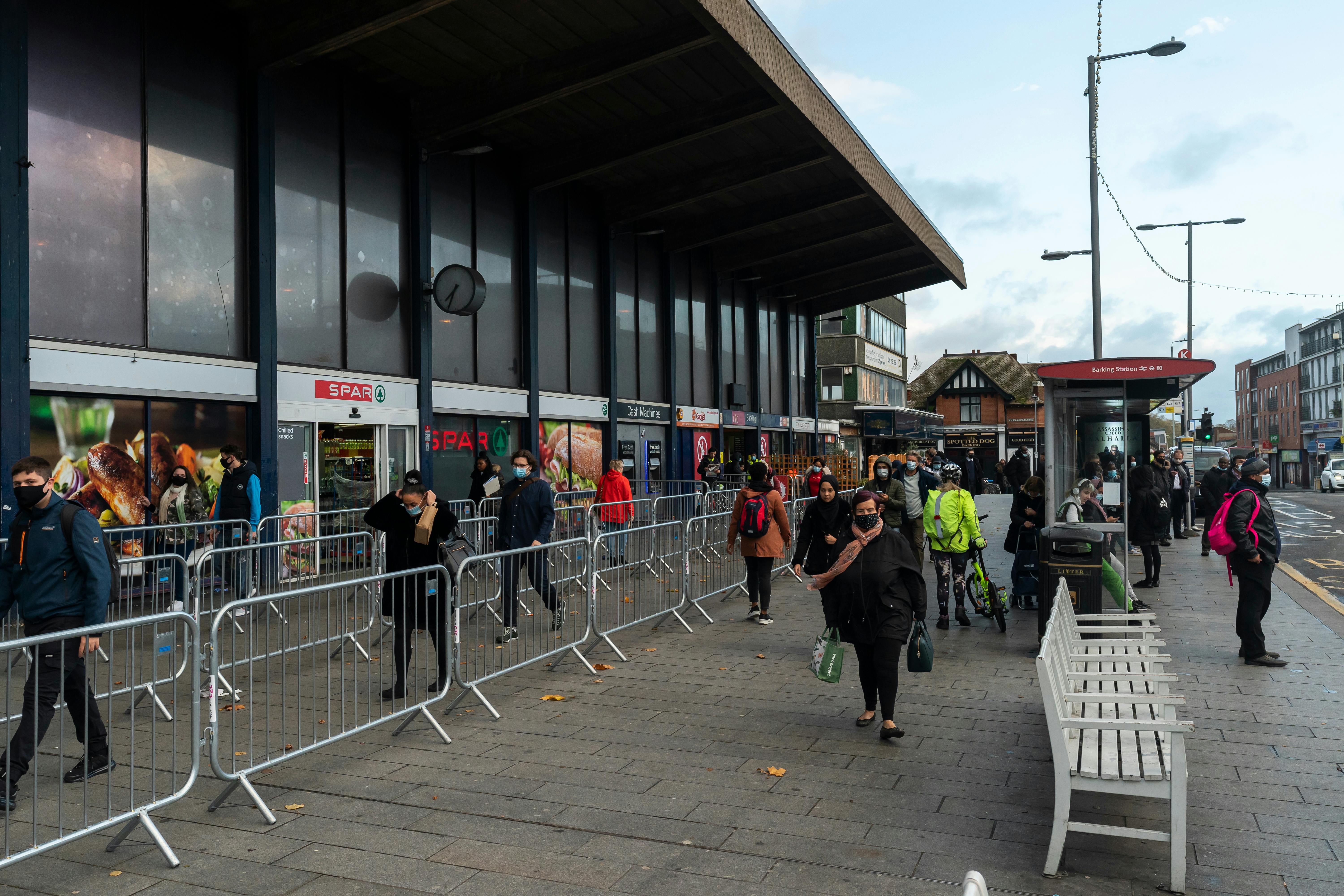 The barriers increase crowding on the station forecourt