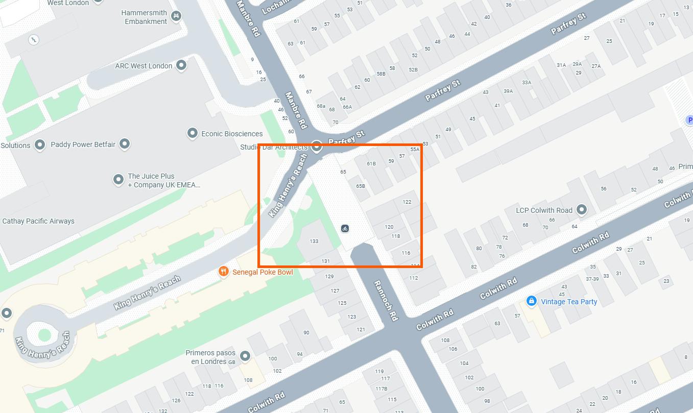 Manbre Road Map Location.png