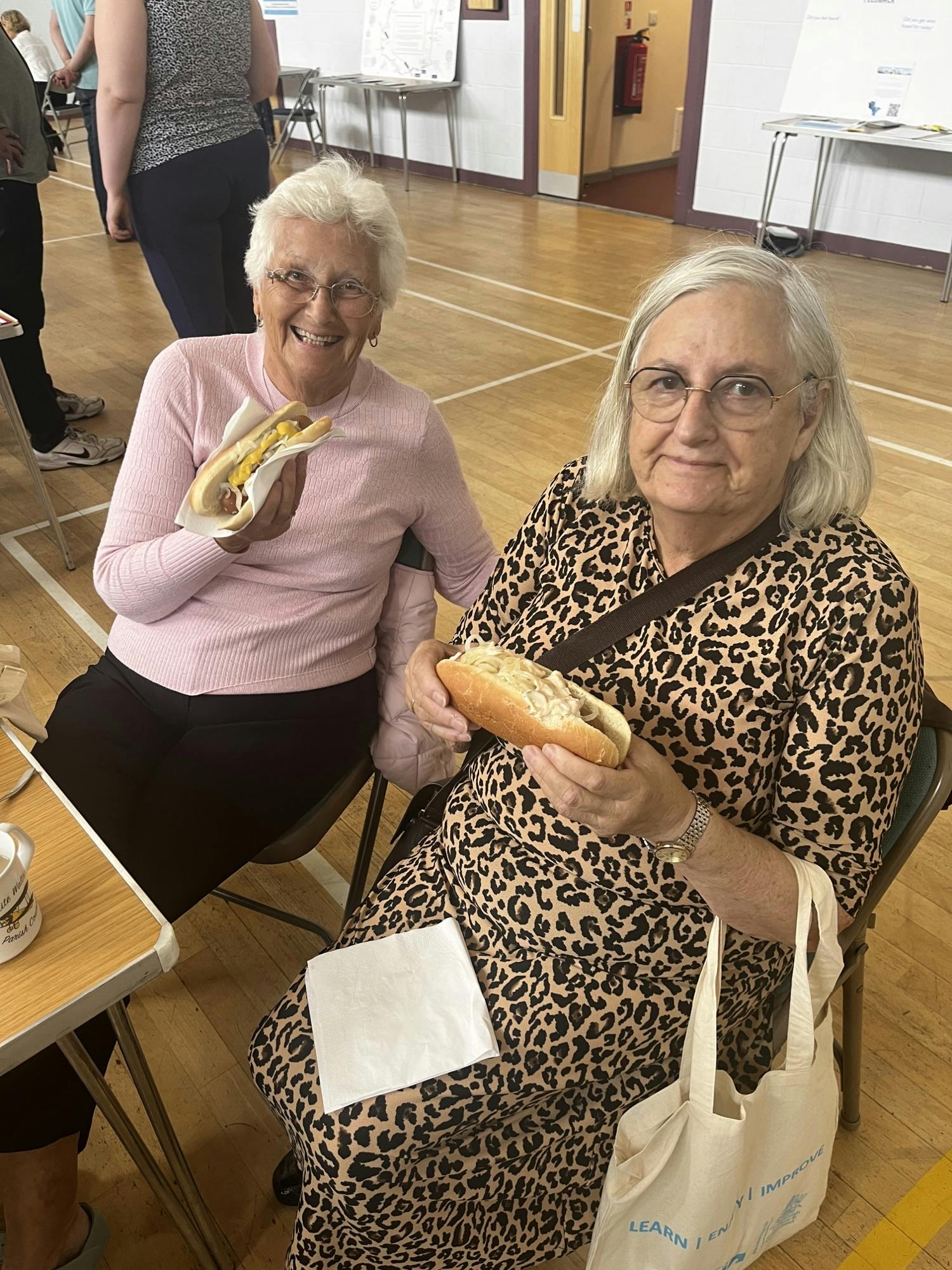 Residents enjoying the food at the Walthams World Cafe
