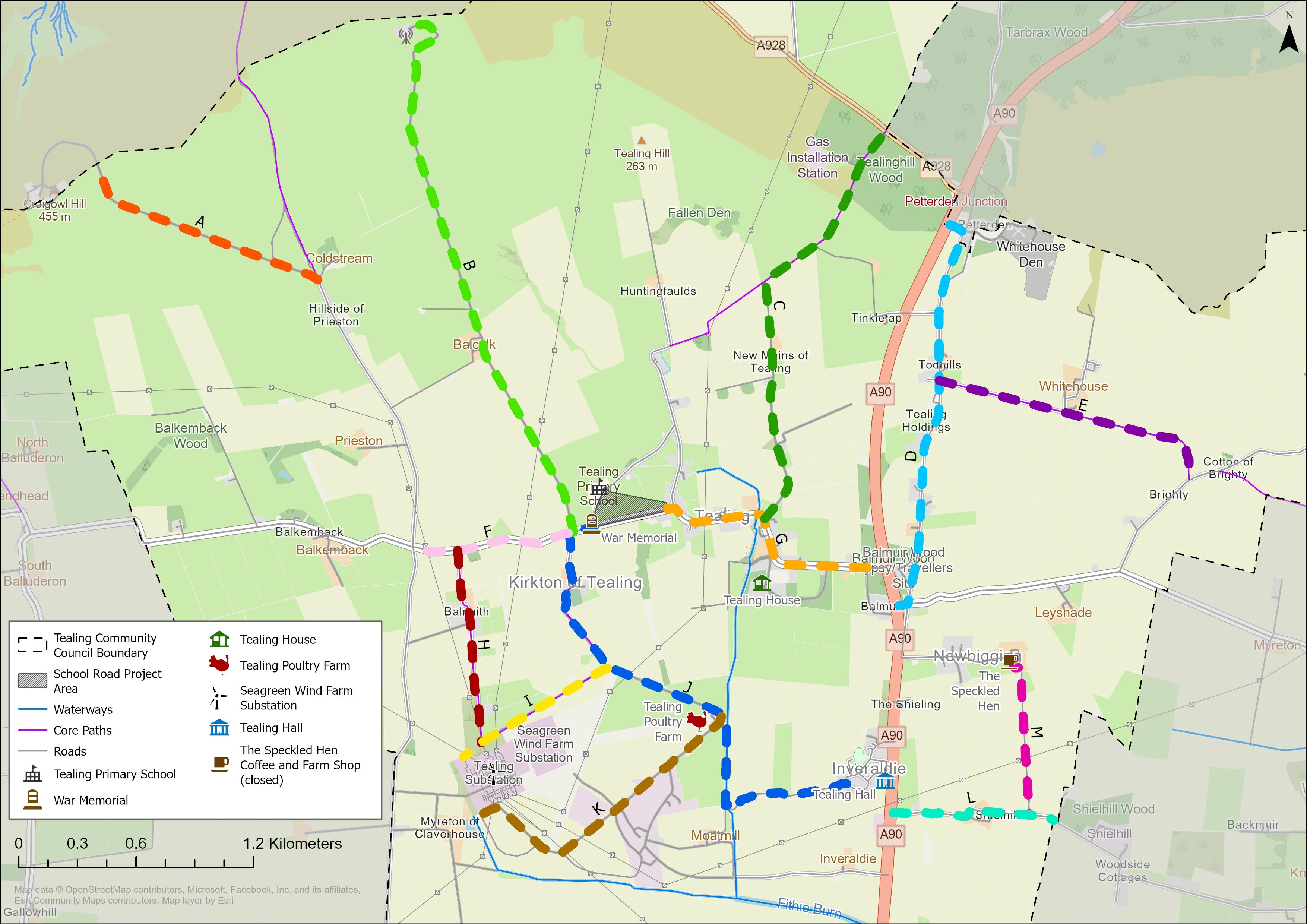 Tealing Potential Active Travel Routes Map.png