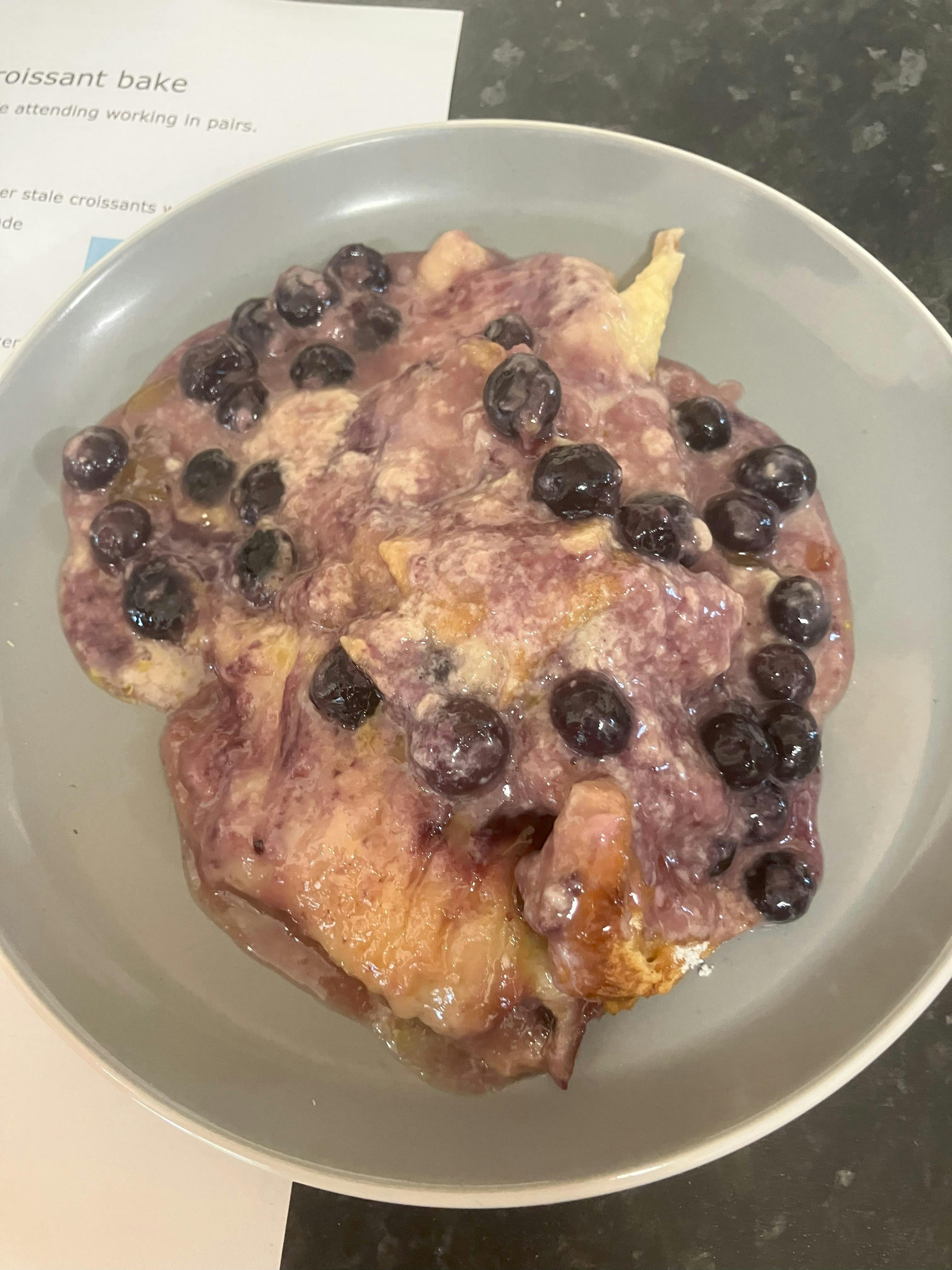 Blueberry & lemon Croissant bake 23.7.25
