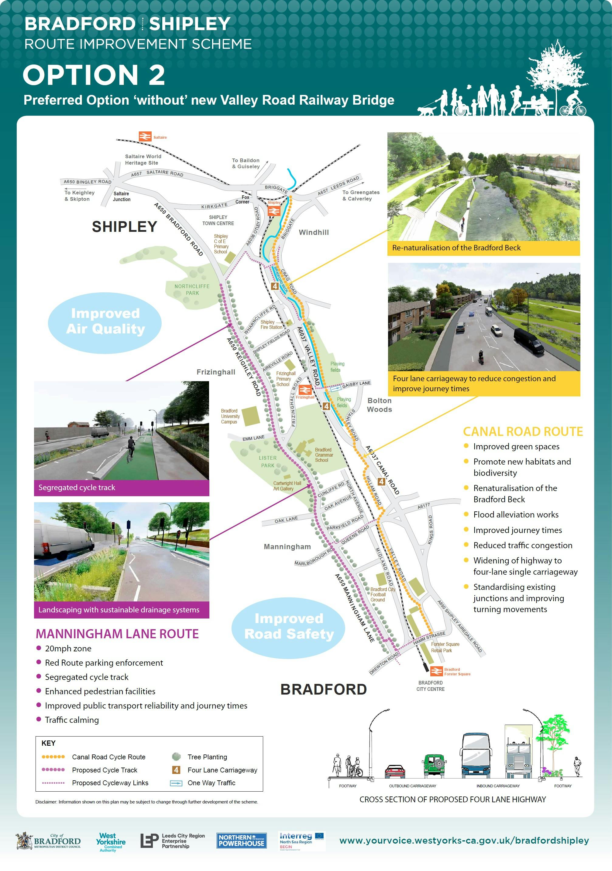 Option 2 Without new Valley Rd Railway Bridge