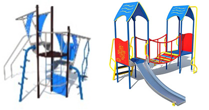 Climbing Unit - A more challenging climbing unit for older children and a smaller unit for younger children