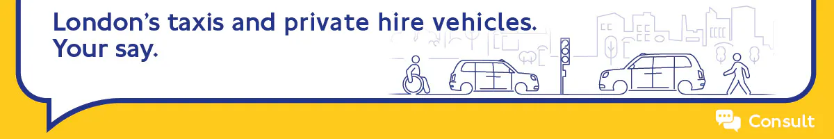 Banner image for web page with heading text and pencil drawing image of street scene with Taxis. 