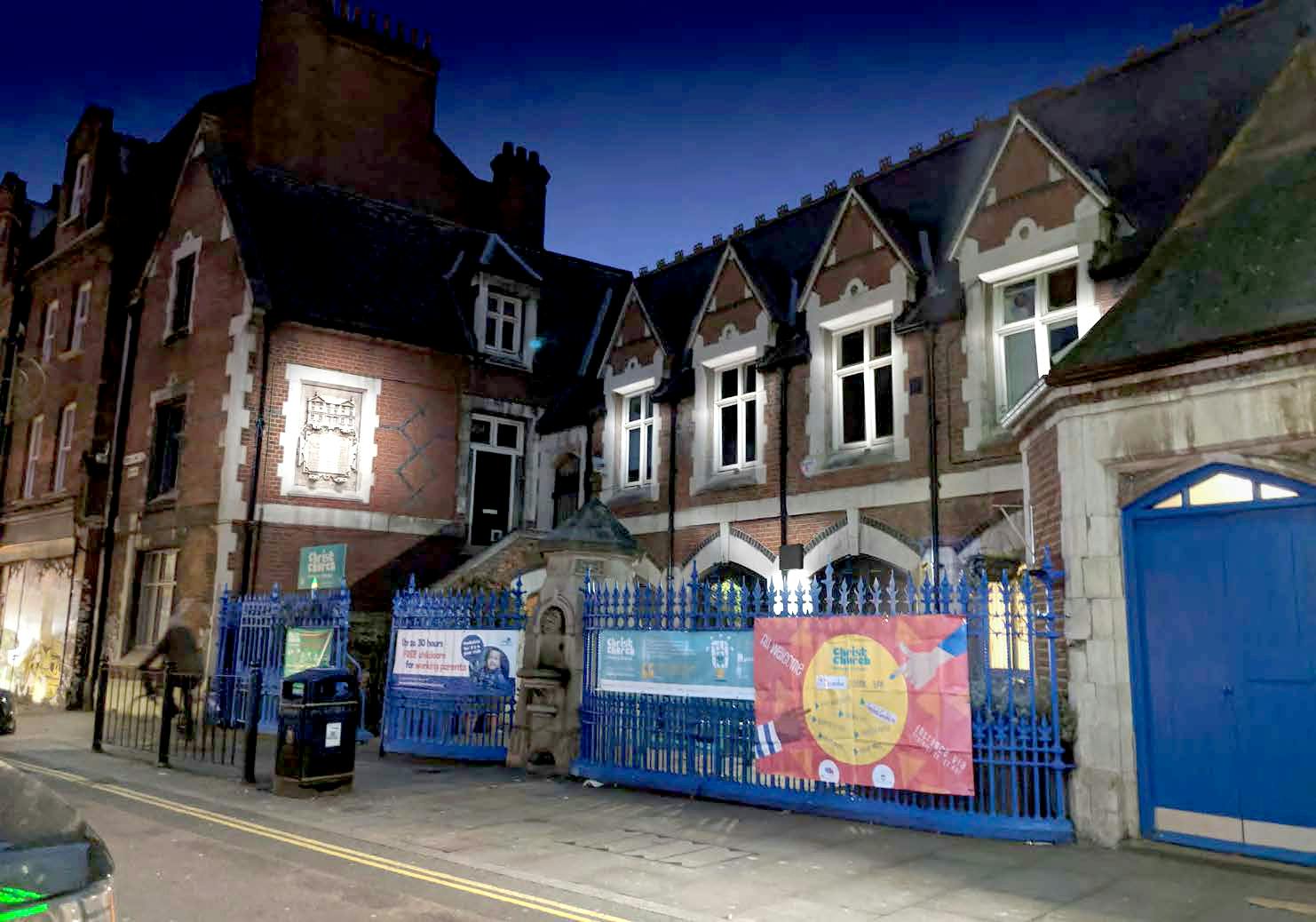 Enhanced lighting could highlight historic buildings like Christ Church C of E Primary School