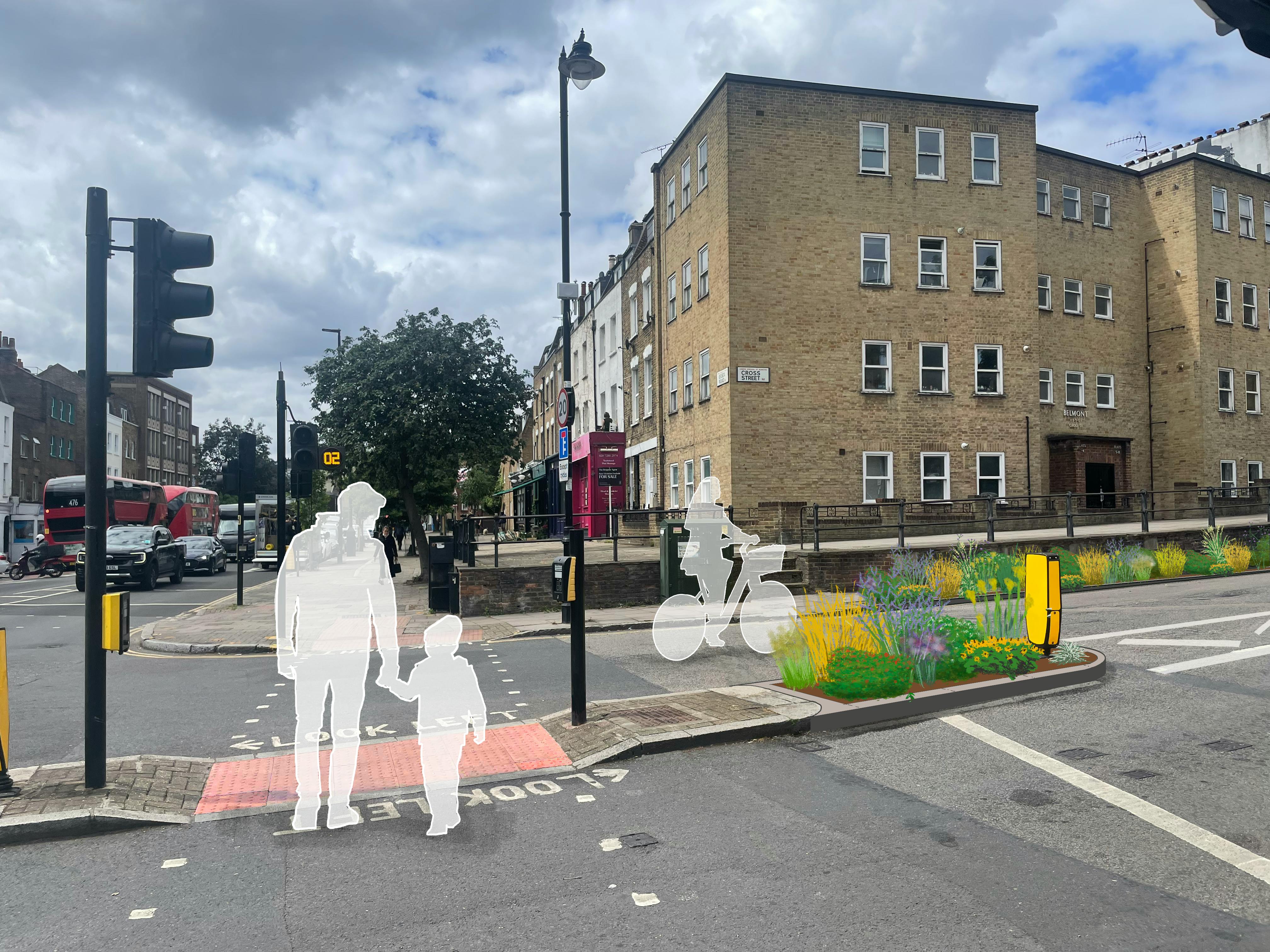 Cross Street visualisation_junction with Essex Road