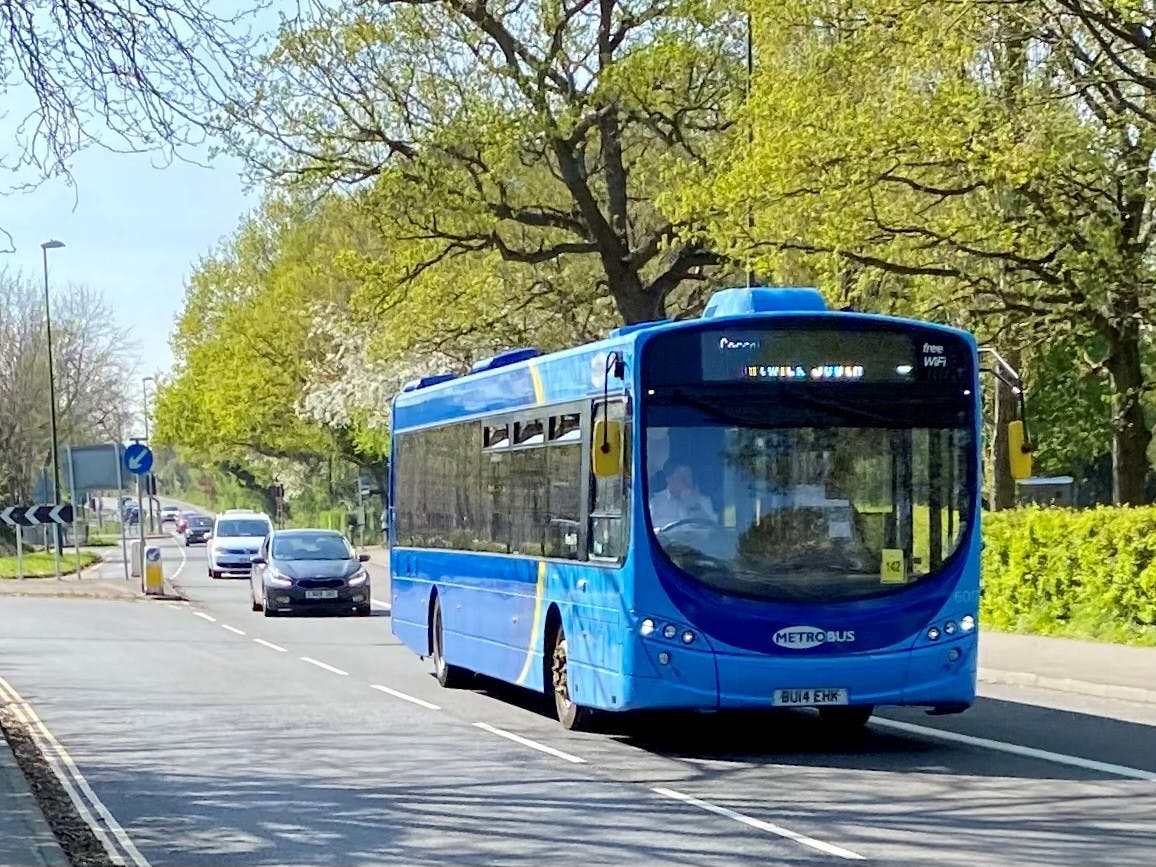 Metrobus in Crawley, 2022