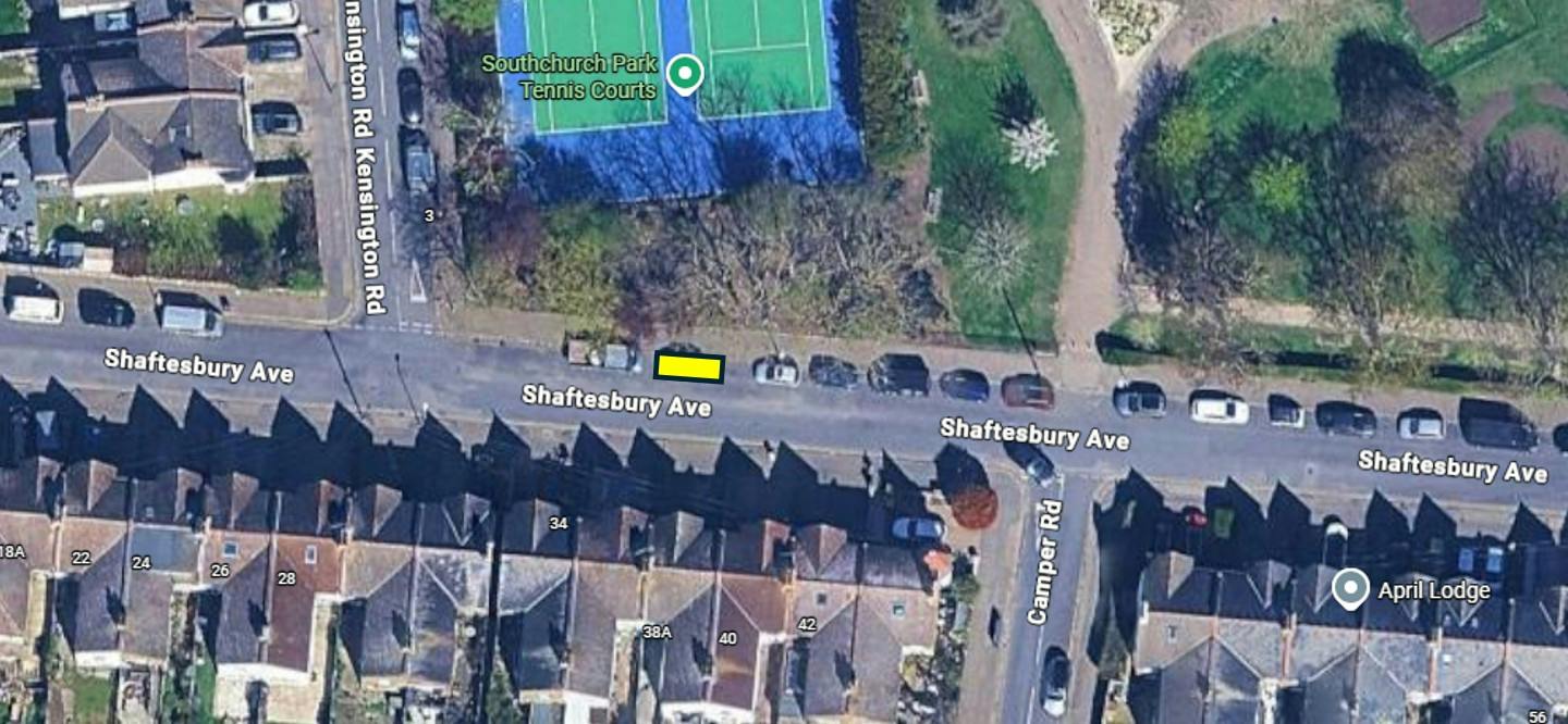 CP 3 - Aerial View 40 Shaftesbury Avenue - Proposed EV-only Bay