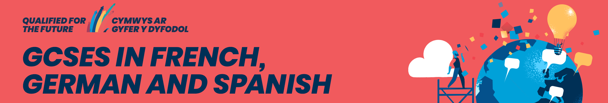 GCSEs in French German and Spanish banner