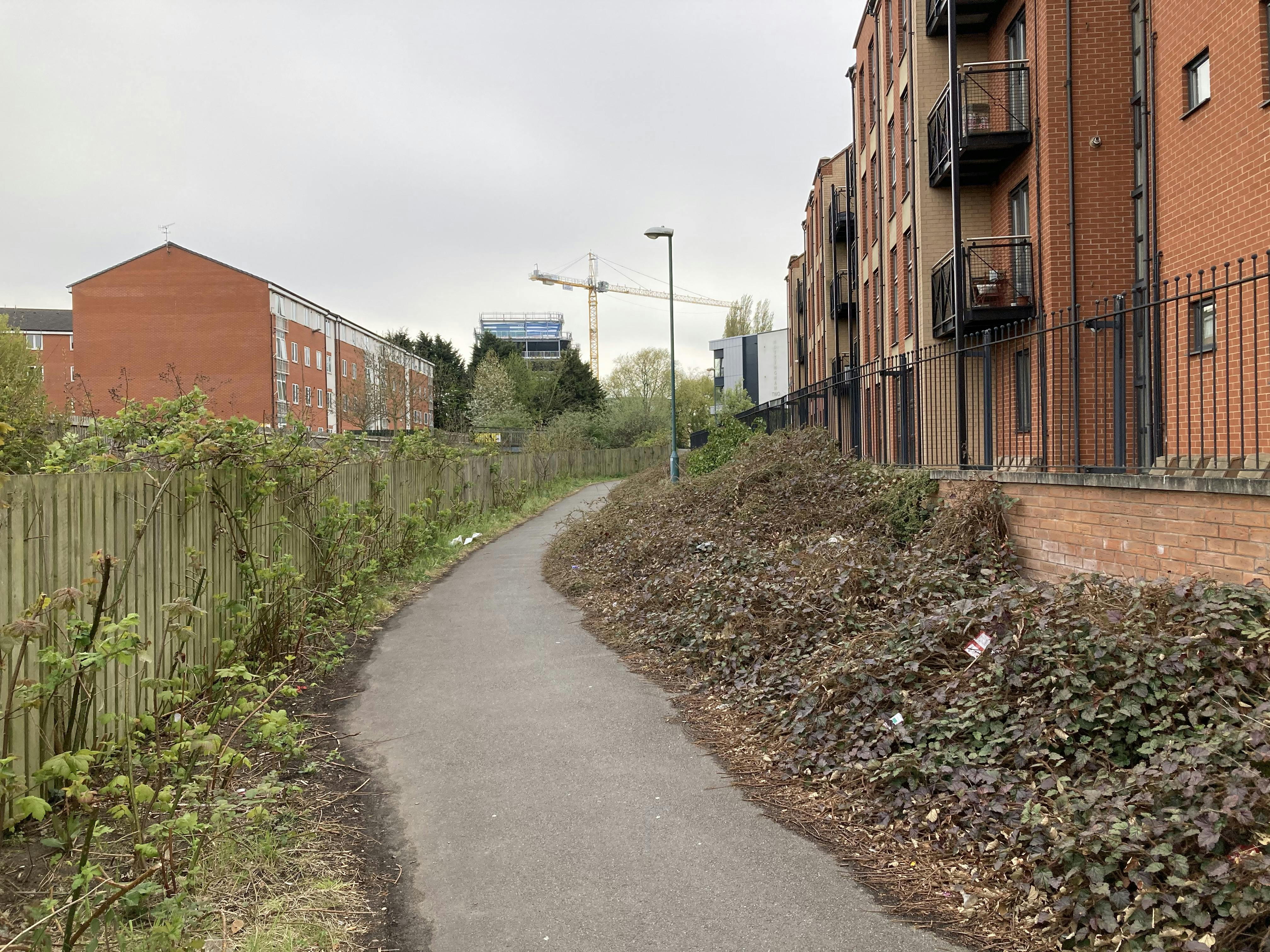 Fences blocking views - unseen Leen -Hilditch Way