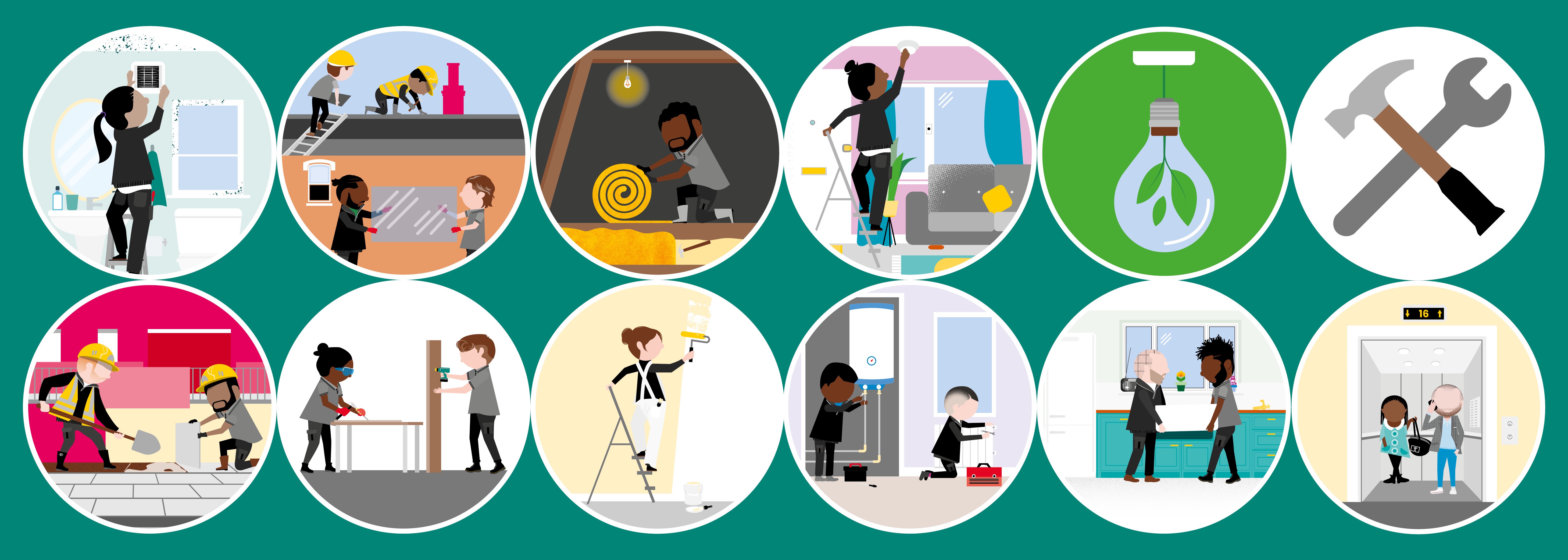 EXAMPLE A clip board holding a piece of paper with the title open projects, a laptop and pen laid out on a desk