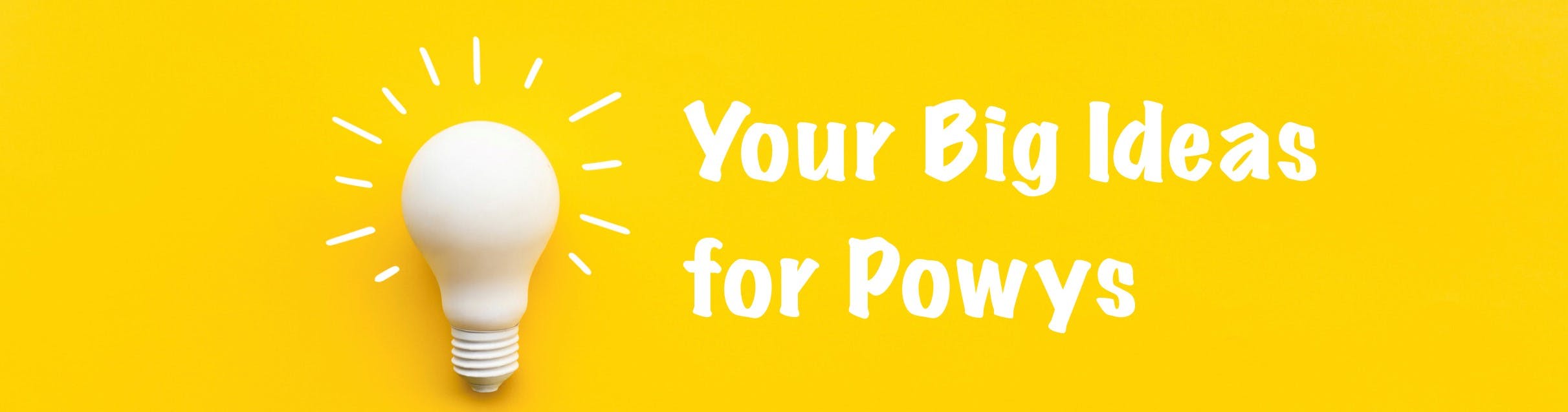Your Big Ideas for Powys