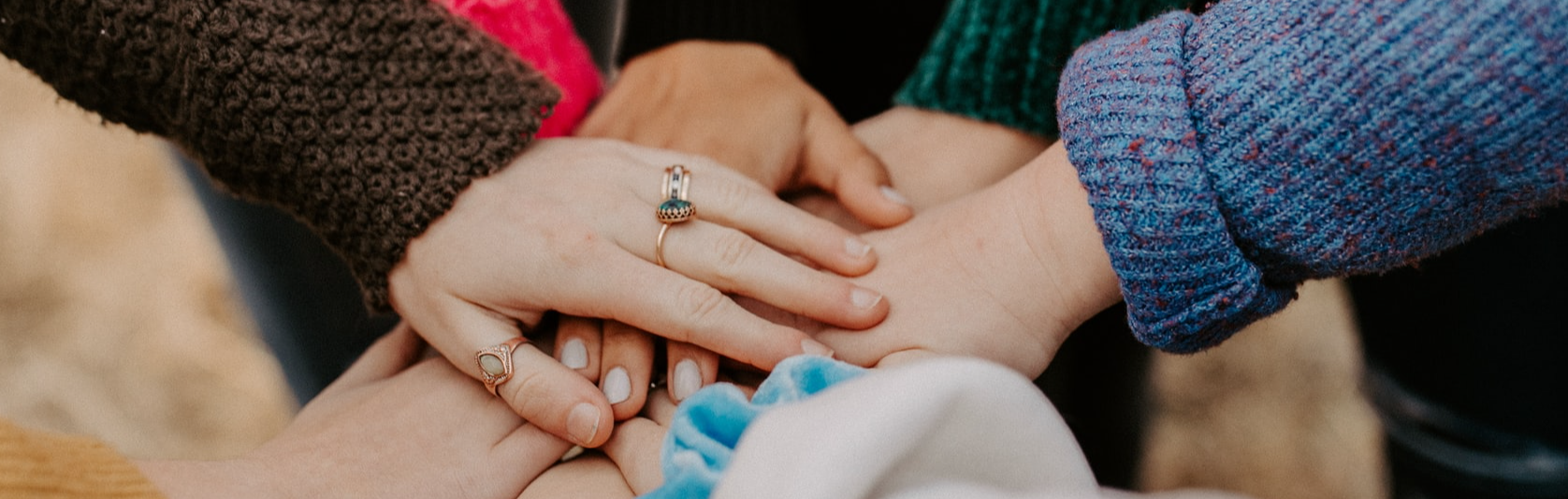 Hands on top of each other