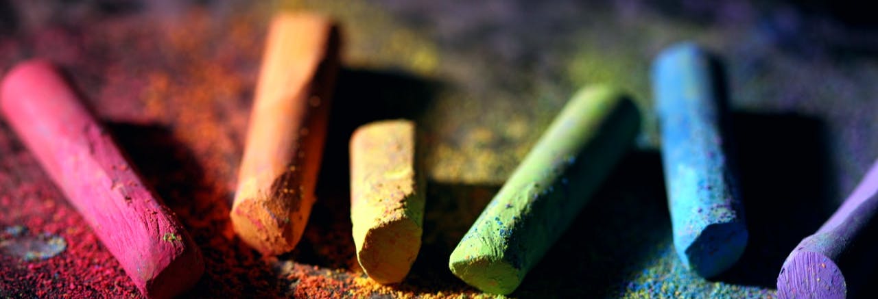 A picture of coloured chalk