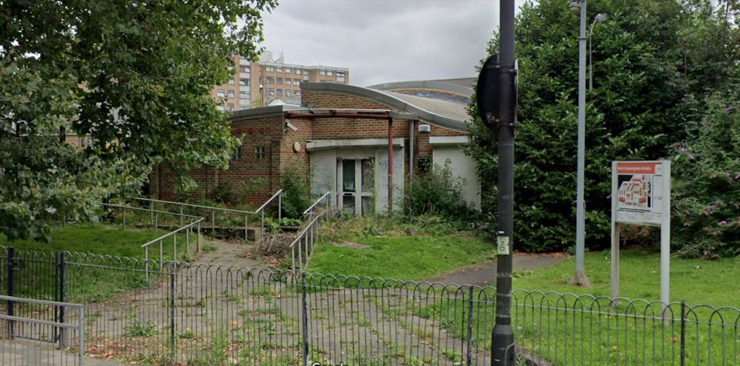 The current site of the former nursery showing the dilapidated building and untended grounds