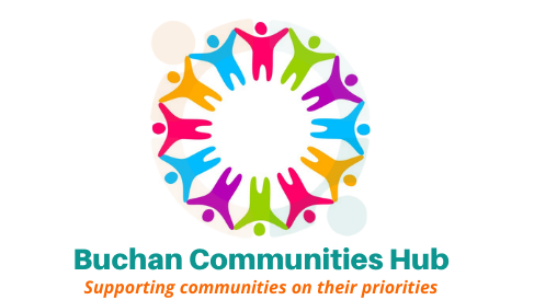 Buchan Communities Hub Logo with the strapline 'supporting communities on their priorities'