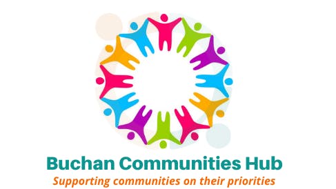 Buchan Communities Hub Logo with the strapline 'supporting communities on their priorities'