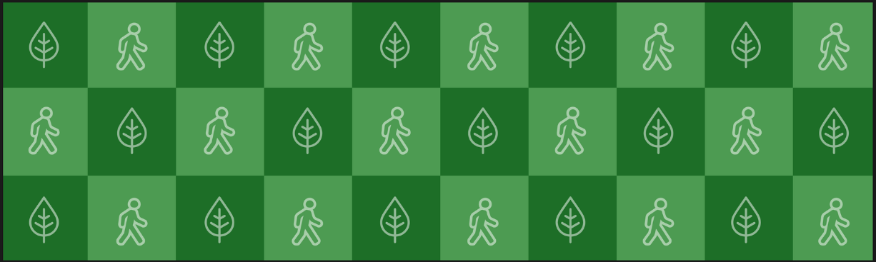 Icons related to nature and walking