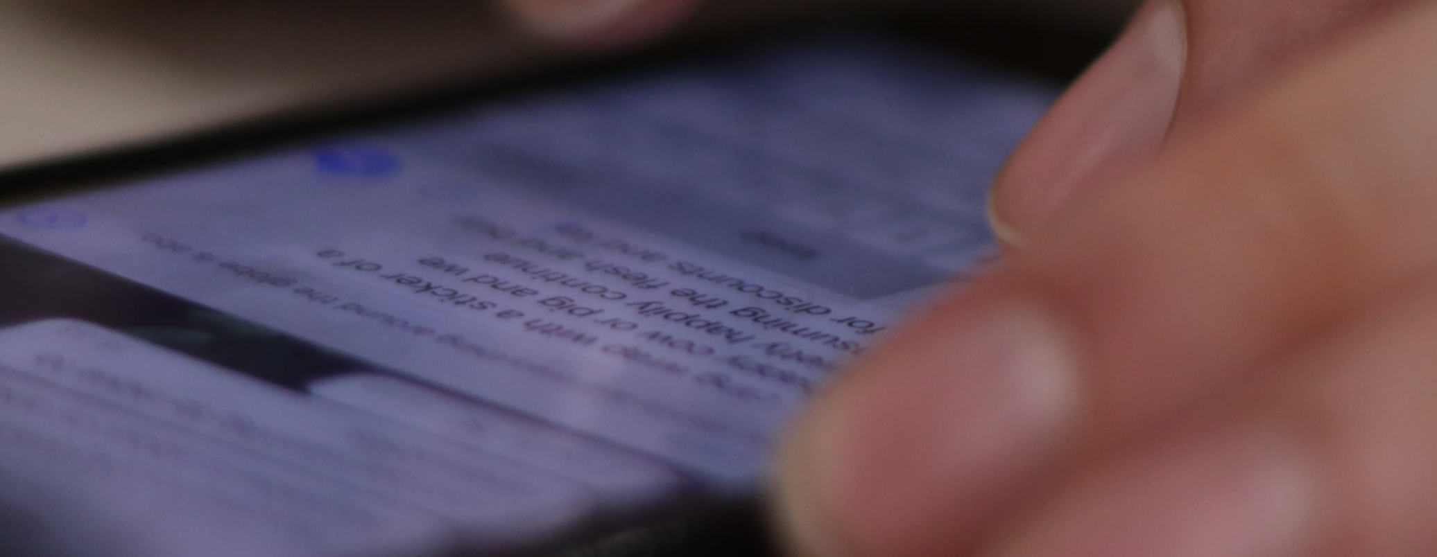 Someone using a smartphone