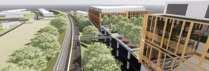 Visualisation of the Oxford Littlemore station from 2022